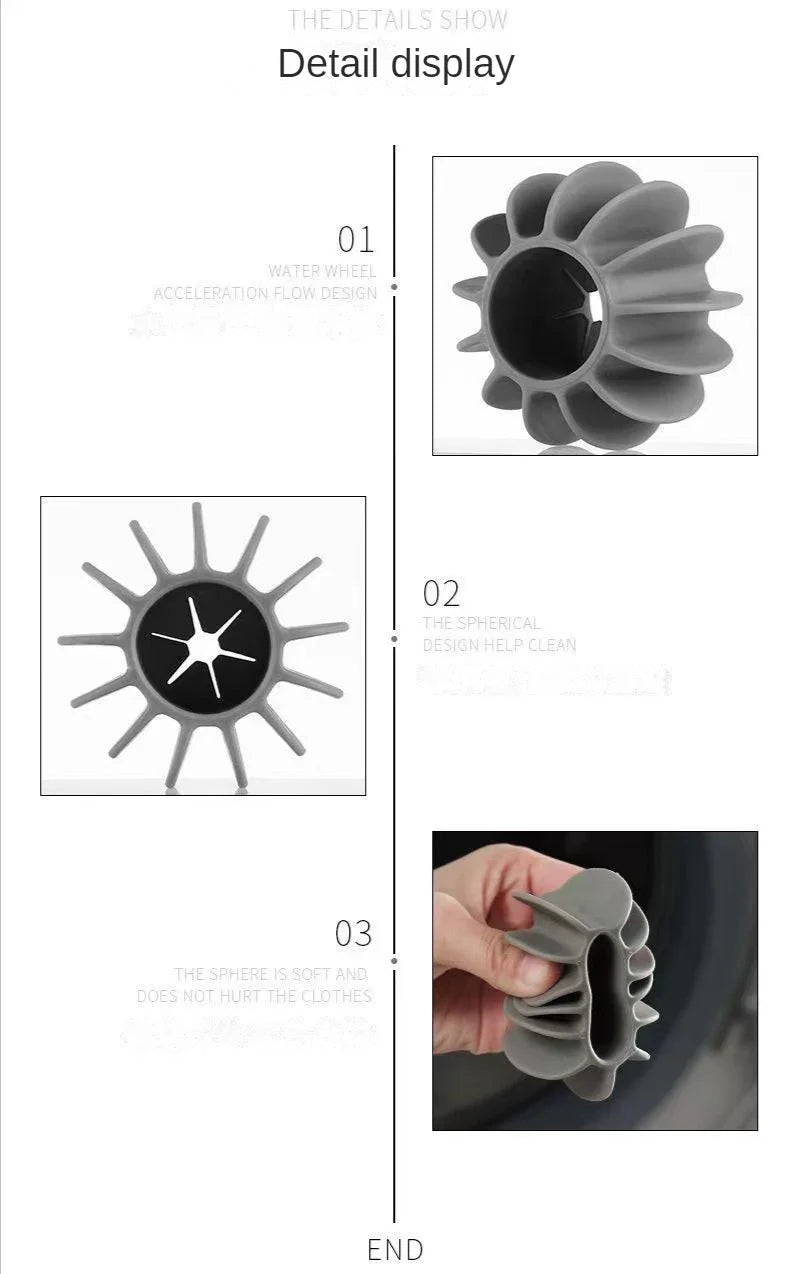 Laundry Ball Reusable Silicone Clothes Hair Cleaning Tools Pet Hair Remover Washing Machine Cat Hair Catcher Laundry Ball - Nestkin Store