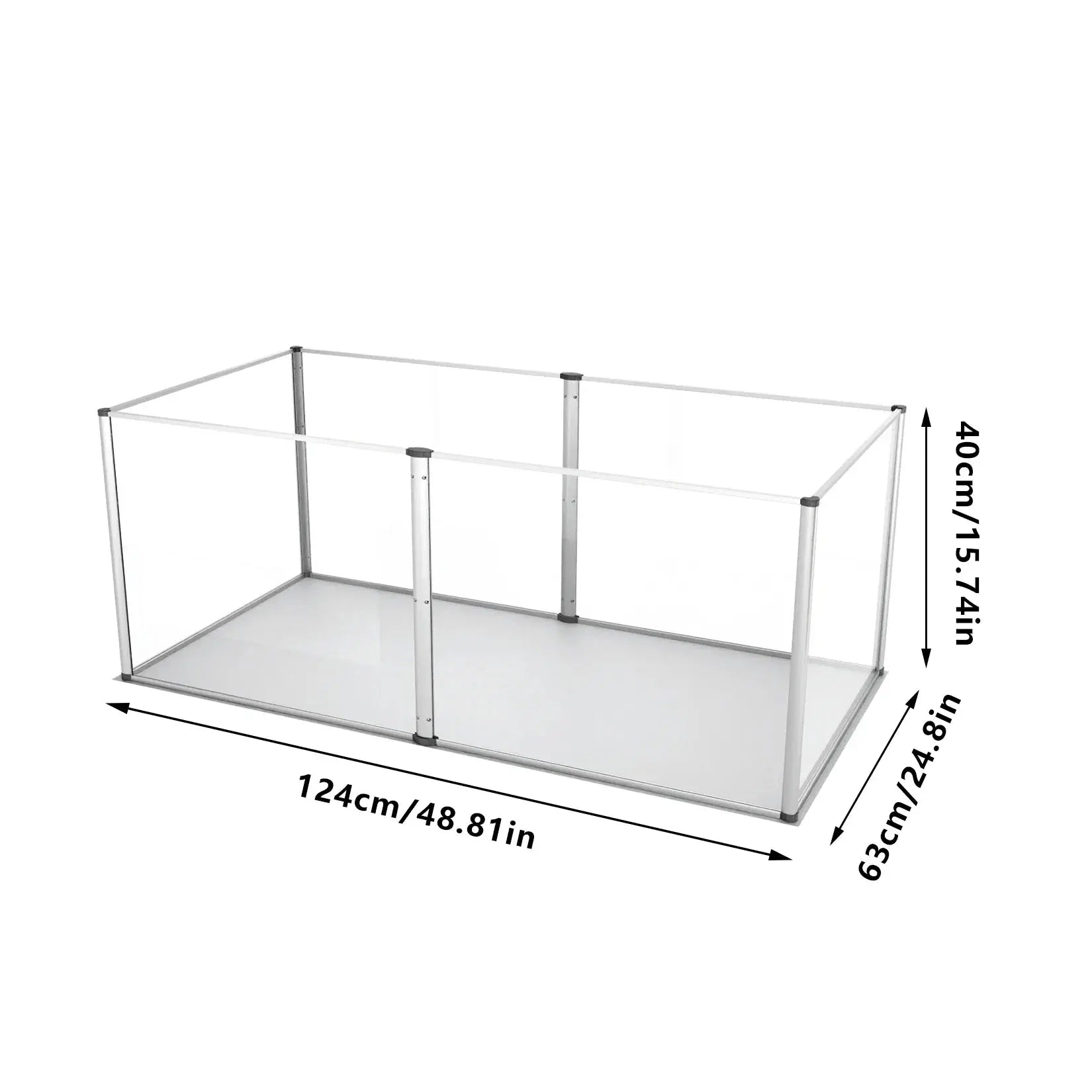 Acrylic Pet Dog Playpen Box, Indoor with Waterproof Pad, Puppy Crate, Kennel Fence for Guinea Pigs, Hedgehogs, 6 Panels - Nestkin Store