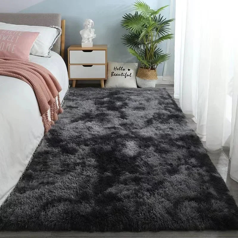 Gray Carpet for Living Room Plush Rug Bed Room Floor Fluffy Mats Anti-slip Home Decor Rugs Soft Velvet Carpets Kids Room Blanket - Nestkin Store