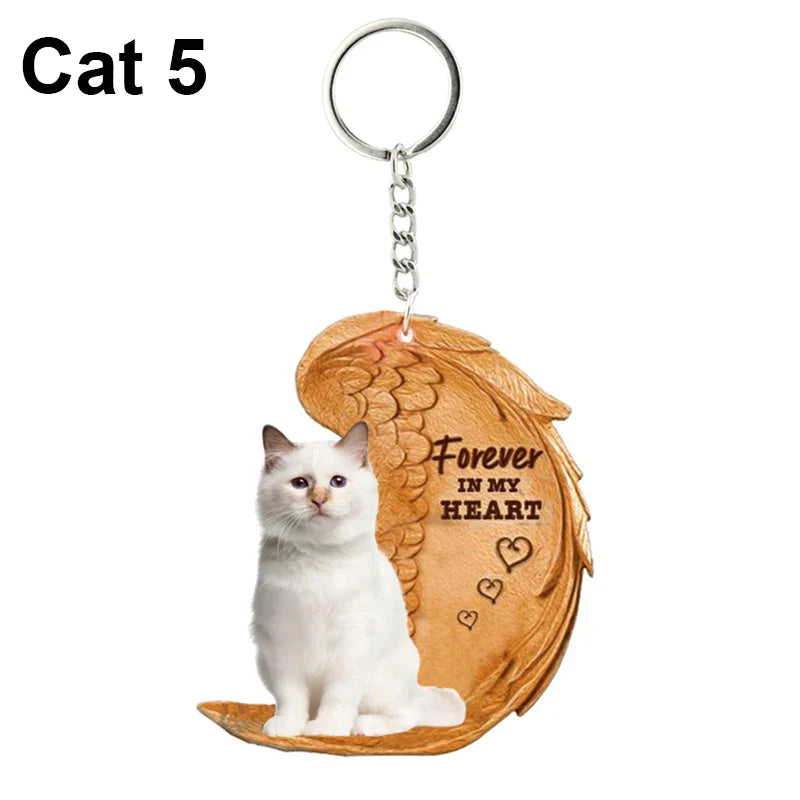 1 Piece 23 Style Dog Forever In My Heart  Angel Pendant Bag Key Chains Car Keychain Keyring  Pet Jewelry Gift For Women Girls - Nestkin Store