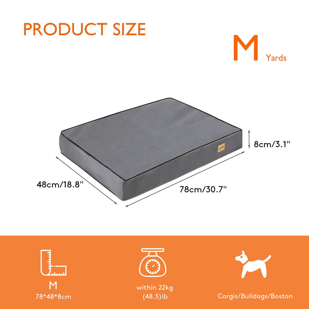 M L XL 2XL Dog Bed Jumbo Pet Orthopedic Bed Memory Foam Base Crate Mattess Cushion with Washable Cover Waterproof - Nestkin Store