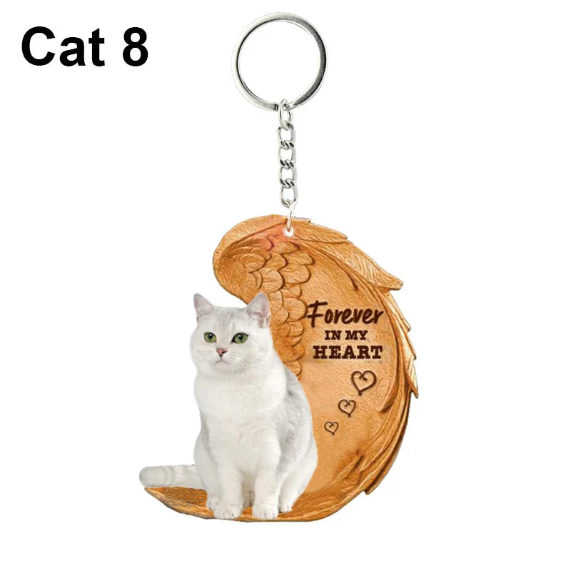 1 Piece 23 Style Dog Forever In My Heart  Angel Pendant Bag Key Chains Car Keychain Keyring  Pet Jewelry Gift For Women Girls - Nestkin Store