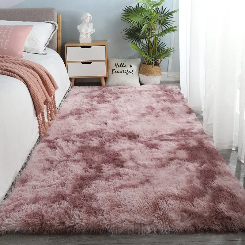 Gray Carpet for Living Room Plush Rug Bed Room Floor Fluffy Mats Anti-slip Home Decor Rugs Soft Velvet Carpets Kids Room Blanket - Nestkin Store