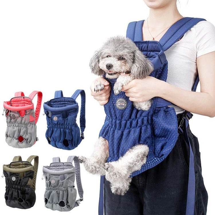 Doglemi Pet Outing Backpack Dog Shoulder Chest Bag Breathable Mesh Dog Cat Bag - Nestkin Store