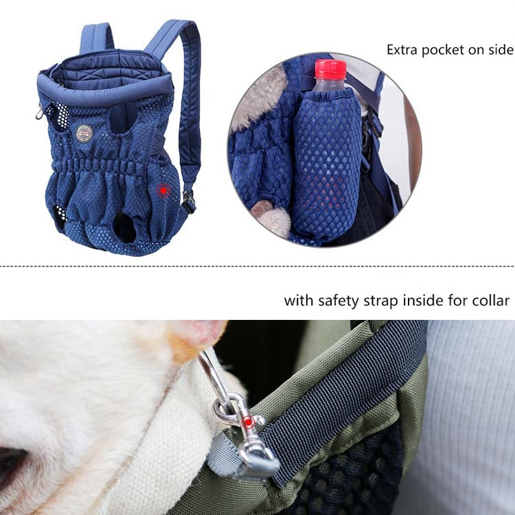 Doglemi Pet Outing Backpack Dog Shoulder Chest Bag Breathable Mesh Dog Cat Bag - Nestkin Store