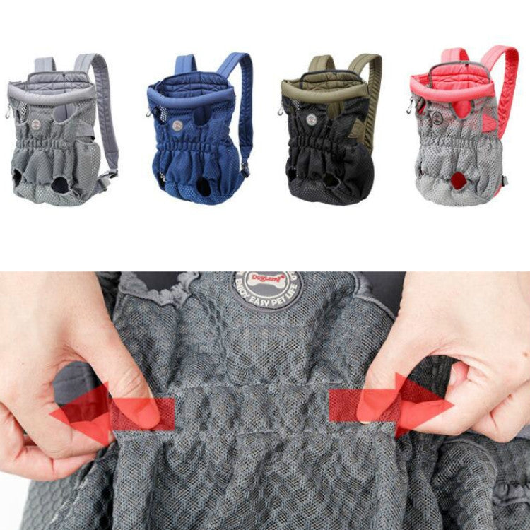 Doglemi Pet Outing Backpack Dog Shoulder Chest Bag Breathable Mesh Dog Cat Bag - Nestkin Store