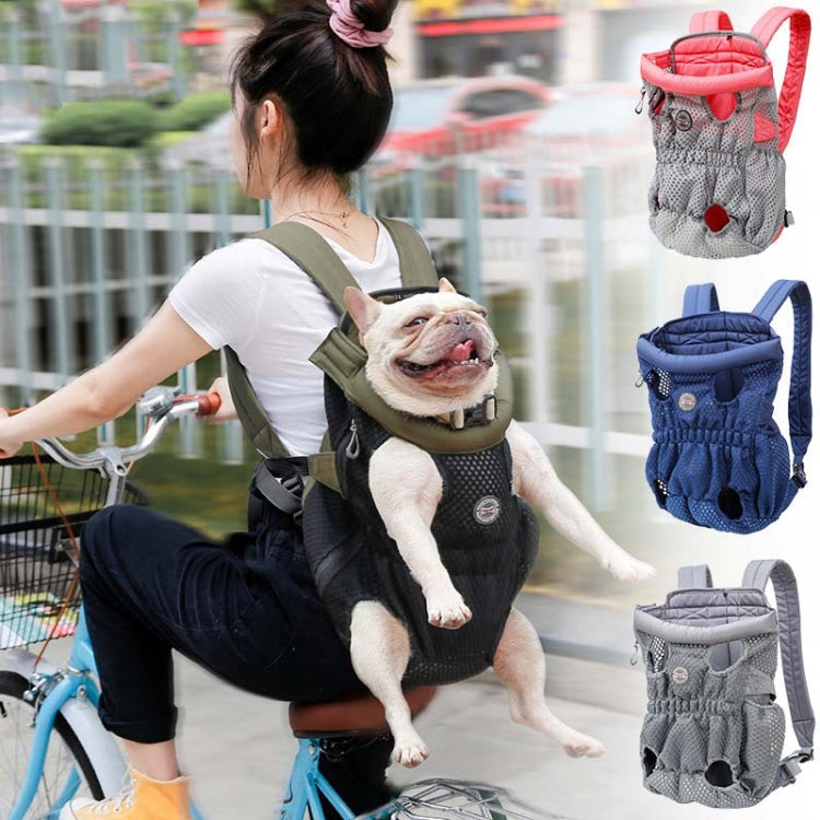 Doglemi Pet Outing Backpack Dog Shoulder Chest Bag Breathable Mesh Dog Cat Bag - Nestkin Store