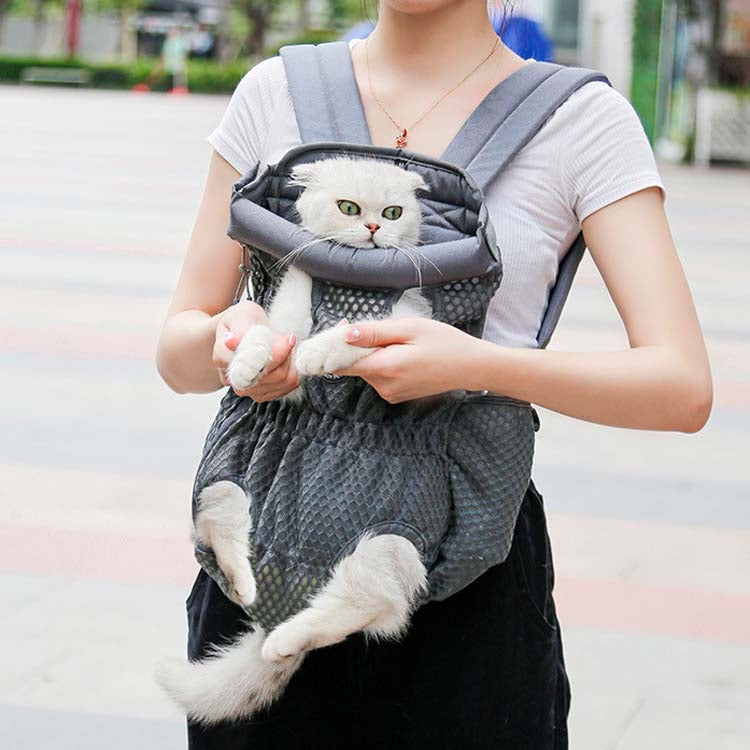Doglemi Pet Outing Backpack Dog Shoulder Chest Bag Breathable Mesh Dog Cat Bag - Nestkin Store