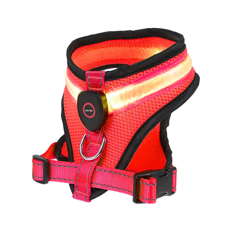 Pet Supplies Rechargeable Mesh LED Lighted Dog Harness - Nestkin Store