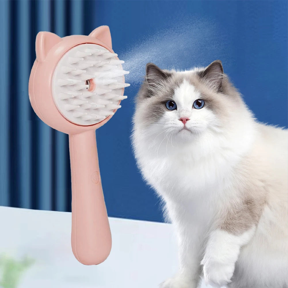 Hair Cleaning Brush With Mist Multifunctional Cat Grooming Brush Rechargeable Self Cleaning Slicker Brush For Pets Dogs & Catsb Pet Products - Nestkin Store