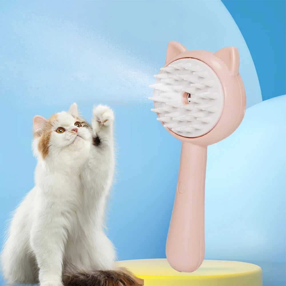 Hair Cleaning Brush With Mist Multifunctional Cat Grooming Brush Rechargeable Self Cleaning Slicker Brush For Pets Dogs & Catsb Pet Products - Nestkin Store