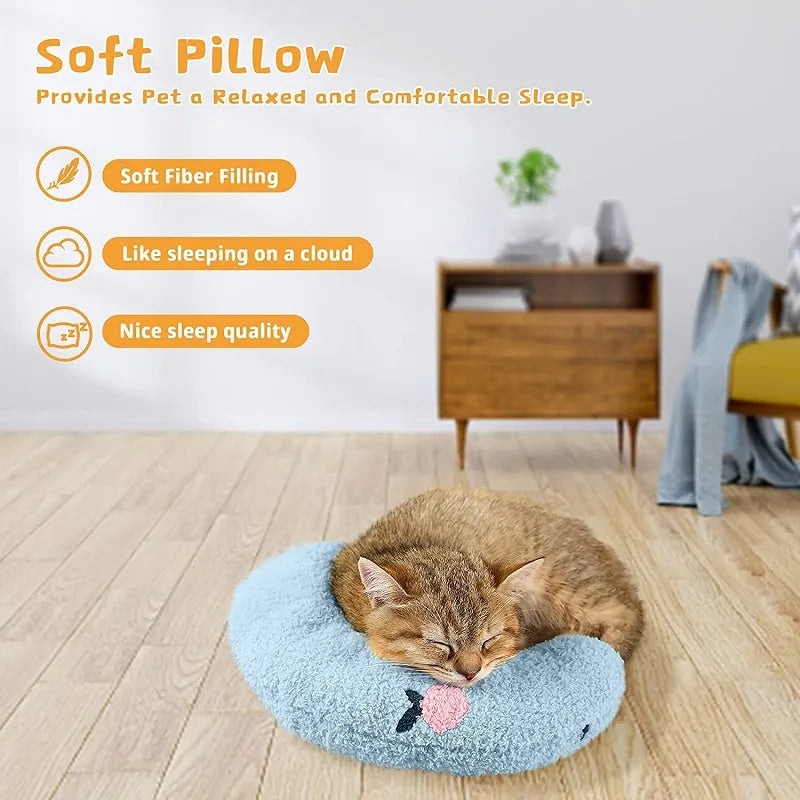Little Pillow For Cats Fashion Neck Protector Deep Sleep Puppy U-Shaped Pillow Pets Pillow Kitten Headrest Dog Sleeping Pillow Pet Products - Nestkin Store