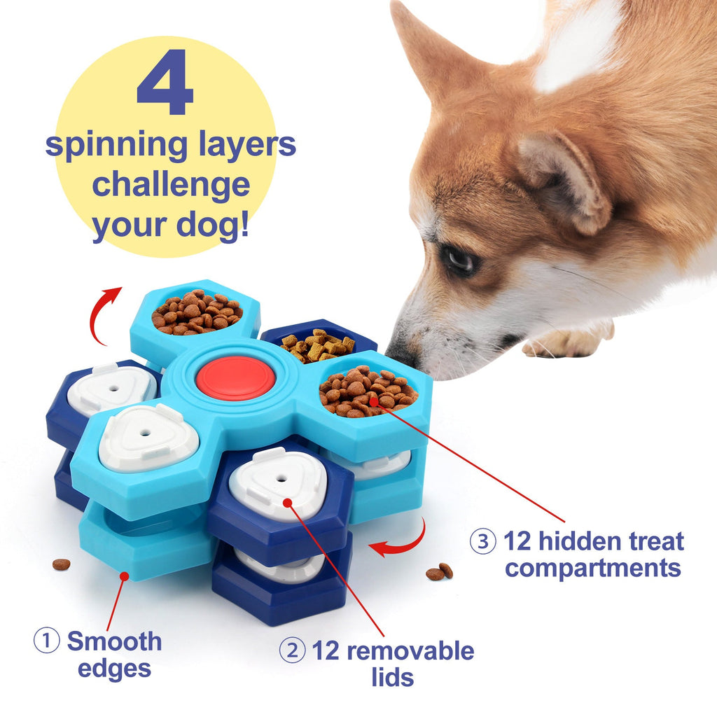 4 Layers Slow Feeder Puzzle Dog Bowls Assemble Slow Eating Bowl For Dogs Non-slip Interactive Dog Puzzle Game Slow Bowl Pet Products - Nestkin Store
