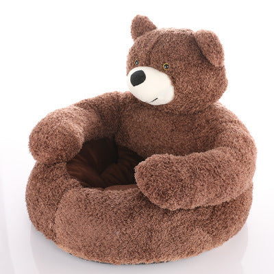Detachable And Washable Hug Bear Pet Nest Round Shape Keeps Warm And Comfortable - Nestkin Store