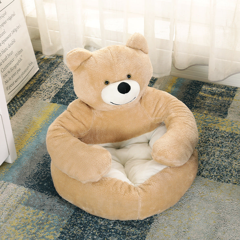 Detachable And Washable Hug Bear Pet Nest Round Shape Keeps Warm And Comfortable - Nestkin Store