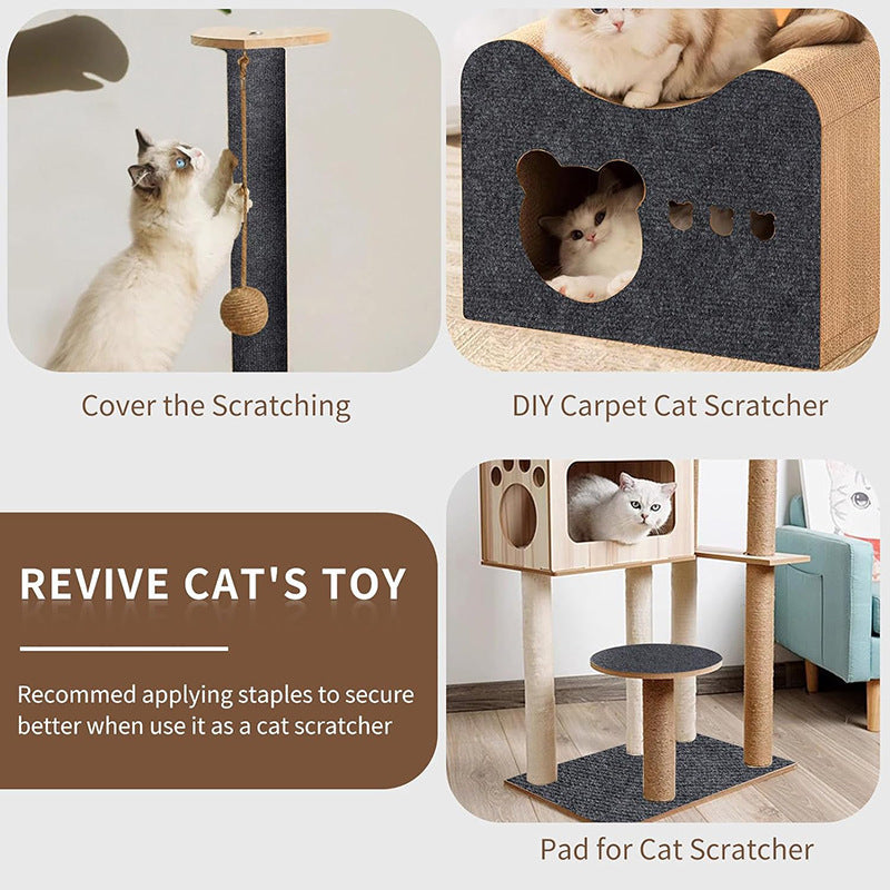 Self-Adhesive Carpet Cats Scratch Board Wall Anti Cat Scratch Sofa Diy Cats Scratch Board Sofa Protection Paws Sharpen Trimmable Pet Products - Nestkin Store