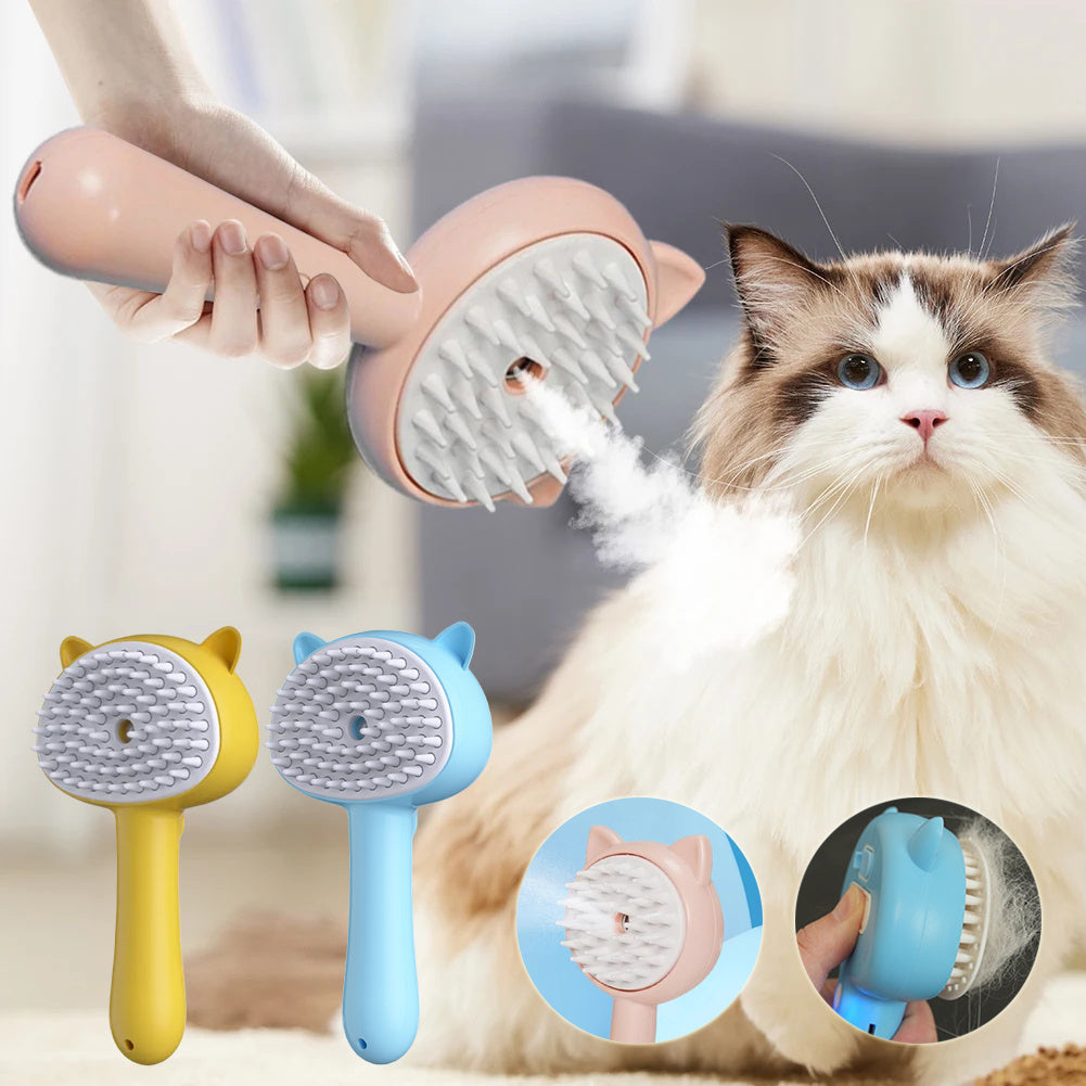 Hair Cleaning Brush With Mist Multifunctional Cat Grooming Brush Rechargeable Self Cleaning Slicker Brush For Pets Dogs & Catsb Pet Products - Nestkin Store