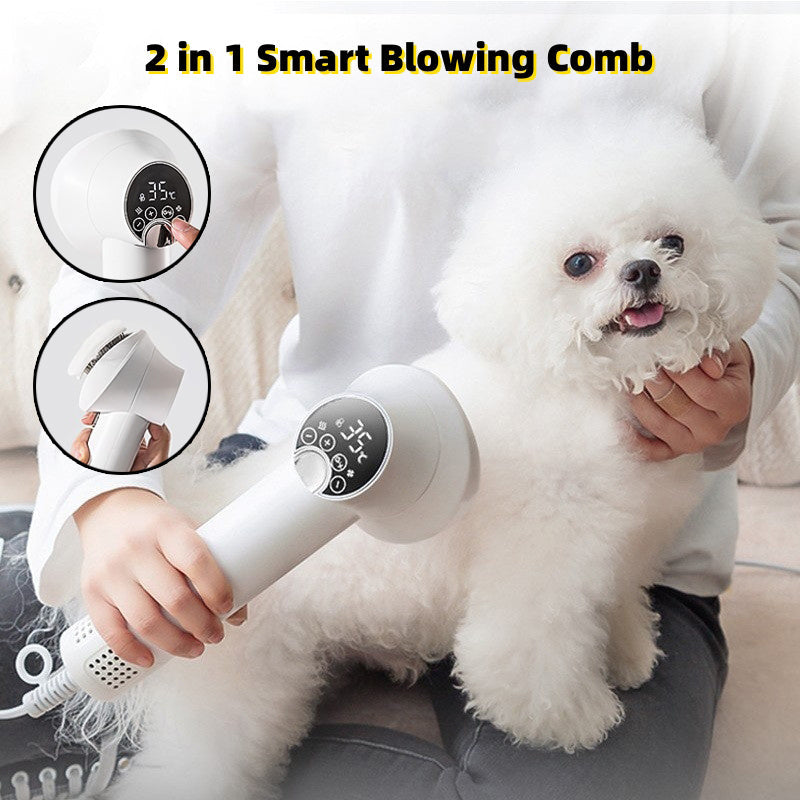 Smart Pet Hair Dryer Dog Golden Retriever Cat Grooming Hairdressing Blow & Comb Silent No Harm Pet Cleaning Supplies Pet Products - Nestkin Store