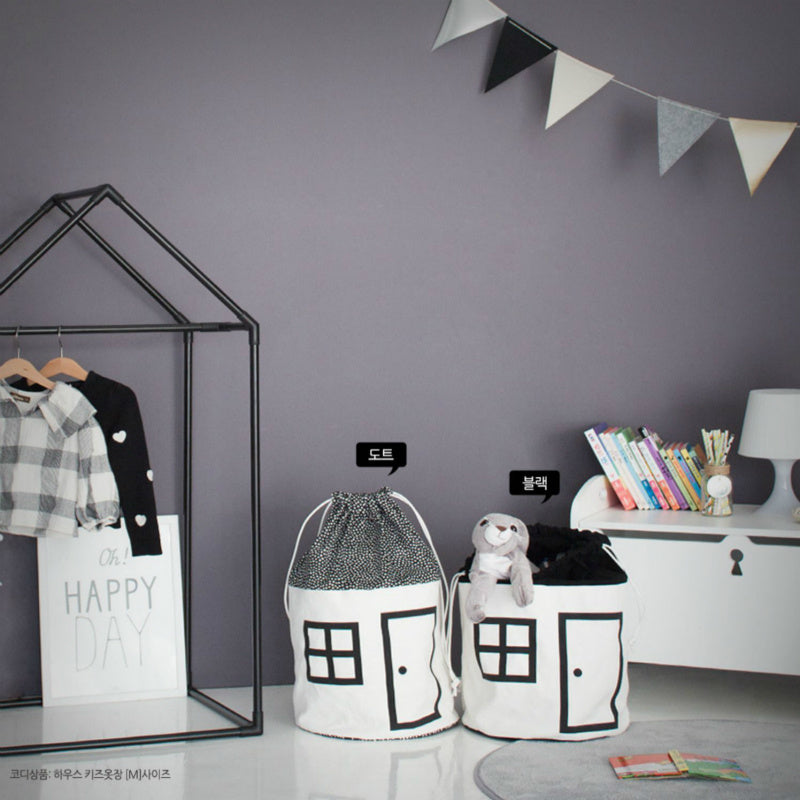 Baby Toy Storage Bag Play Mats Carpet For Children Room Decor Large Capacity Cute House Design Cotton Canvas Mat For Kids - Nestkin Store