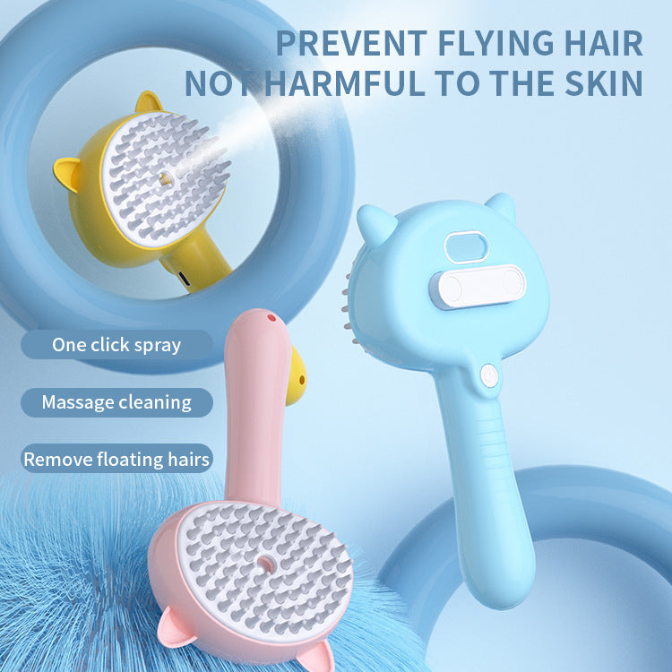 Hair Cleaning Brush With Mist Multifunctional Cat Grooming Brush Rechargeable Self Cleaning Slicker Brush For Pets Dogs & Catsb Pet Products - Nestkin Store