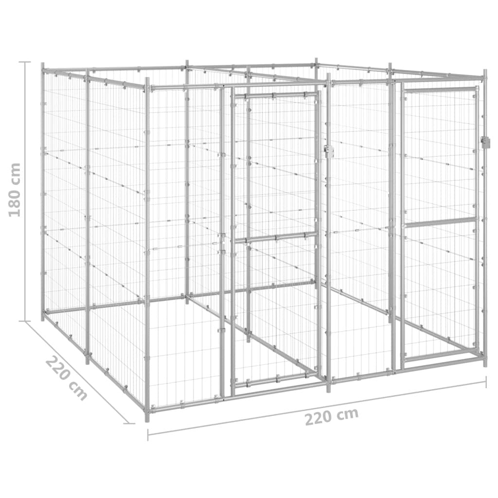 Outdoor Large dog kennel Galvanized steel