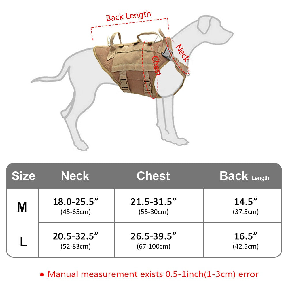 Tactical Dog Harness Military No Pull Pet Harness Vest