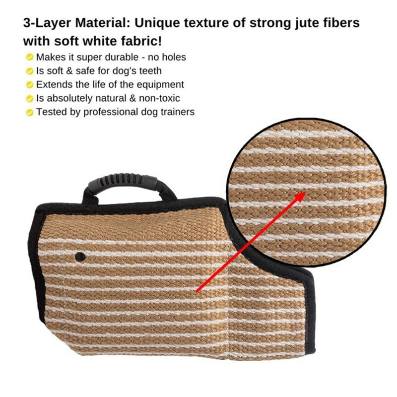 Strong Jute Dog Bite Sleeve Tug Work Puppy Training