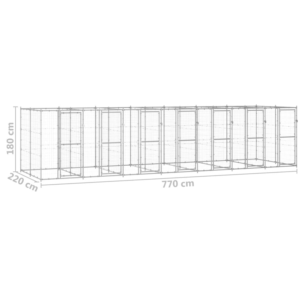 Outdoor Large dog kennel Galvanized steel