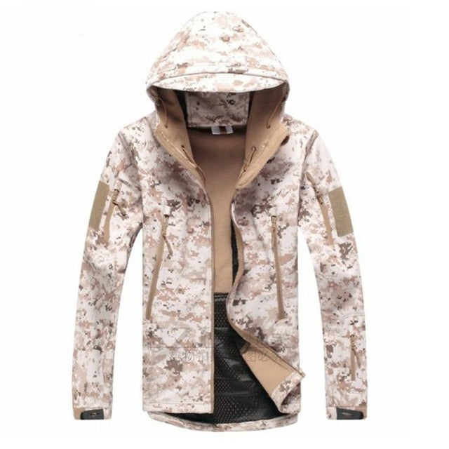 Army Camouflage Airsoft Jacket Men Military Tactical Jacket Winter Waterproof Softshell Jacket Windbreaker Hunt Clothes