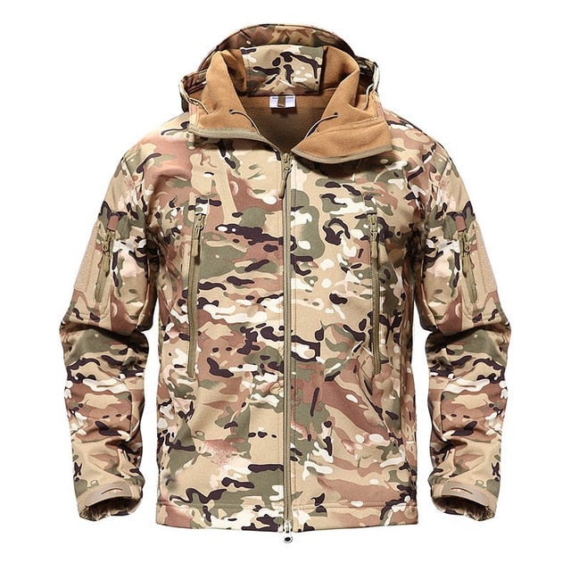 Army Camouflage Airsoft Jacket Men Military Tactical Jacket Winter Waterproof Softshell Jacket Windbreaker Hunt Clothes
